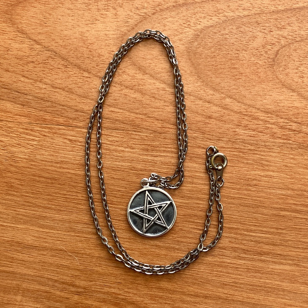 Sterling Silver Pentacle Pendant